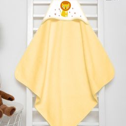babywish Hooded Towel Little Lion Print - Peach-image-36