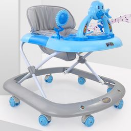 Dash Dora Baby Foldable Walker with Rattles Music & Adjustable Height Activity Walker - Blue-image-41
