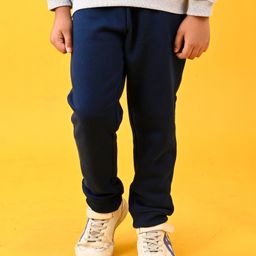 Anthrilo Fleece Solid Warm Joggers - Navy-image-83
