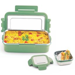 Signoraware Smiley Steel Lunch Box - Green-picture-19