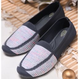 Shoetopia Textured Ballerinas - Grey-image-96