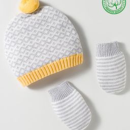 Babyhug Woollen Caps and & Booties with Chevron Desgn Grey - Diameter 11 cm-picture-35