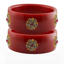 Vidhya Kangan Multi-Coloured Brass Bangles-image-64