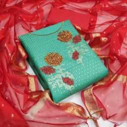 HERE&NOW Embroidered Unstitched Dress Material-picture-5
