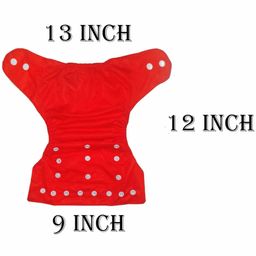 Sparkle Joy Free Size Reusable Cloth Diaper With Insert Pack Of 2 - Red & Pink image 3