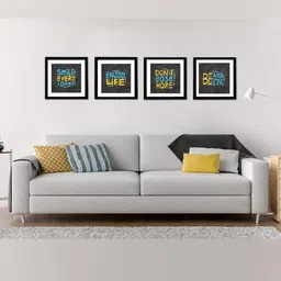Chaka Chaundh Multicoloured Set of 4 Piece Wood Wall Paintings-image-53
