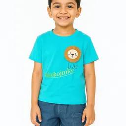 POP STREET KIDS Boys Printed Round Neck T-Shirt With Shorts-image-87