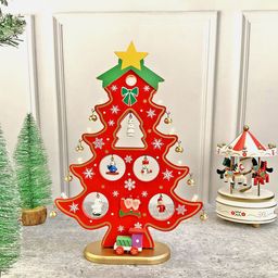 Little Surprise Box LLP Red Wooden Christmas Tree Showpiece-image-19