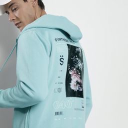 The Indian Garage Co Men Blue Back Print Hooded Sweatshirt-image-44