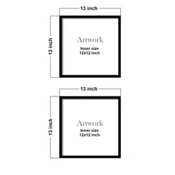 Art Street Set of 2 Blue & Black Flowers blooms Framed Wall Arts image 3