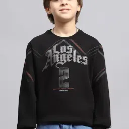 Monte Carlo Boys Black Printed Round Neck Cotton Blend Sweatshirt-picture-25