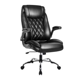 Ergonomica High Back Leatherette Ergonomic Manager Office Chair Black, Ergo048-image-41