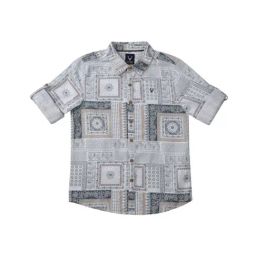 Allen Solly Junior Grey Printed Full Sleeves Shirt-picture-9