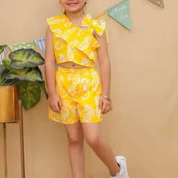 BAESD Girls Printed Pure Cotton Top & Shorts-image-13