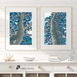 ARTE'VENUE The Best Tree Blue Paper Wall Arts - Set of 2 (13 X 18 inch Each)-image-82