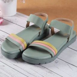 Metro Women's Green Sling Back Sandals-image-30