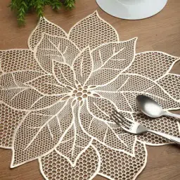 HOSTA HOMES Golden Leather 350 GSM Placemats - Set of 6-12