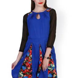 Belle Fille Blue Floral Print Dress-image-9