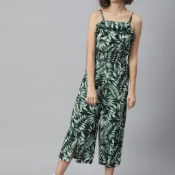StyleStone Black & Green Floral Print Jumpsuit-picture-25