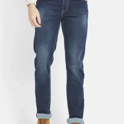 Octave Navy Cotton Regular Fit Jeans-image-27