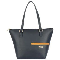 Enoki by Baggit Blue Solid Medium Tote Handbag-image-52