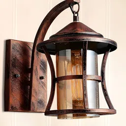 Decorcity Copper-Toned Metal Contemporary Cylinder Shaped Wall Lamp-image-21