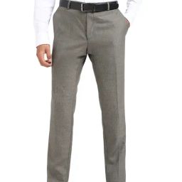 TOMMY HILFIGER Green Polyester Regular Fit Solid Trousers-image-33