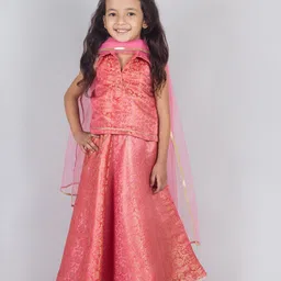 Tangerine Closet Girls Ready to Wear Lehenga & Blouse With Dupatta-picture-23