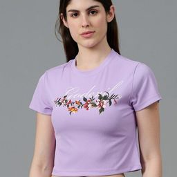 GO DEVIL Women Printed Pockets T-shirt-image-83