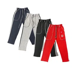 CUBIHEXA Unisex Kids Pack of 4 Cotton Track Pants-picture-6