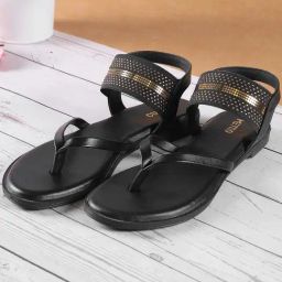 Metro Women's Black Sling Back Sandals-image-25