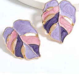 SZN Gold Plated Leaf Shaped Studs-1