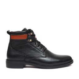 Zoom Shoes Men's Black Derby Boots-image-24