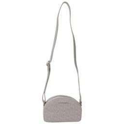 Tommy Hilfiger Smooth Taupe & White Greige Logo PU Sling Handbag-29