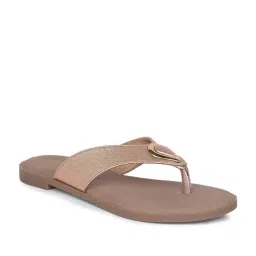 Bata Women's ELIZA THONG Gold Casual Sandals-picture-45