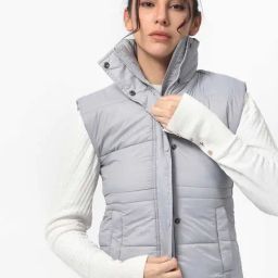 RAREISM Purple Polyester Solid Sleeveless Jacket-picture-42