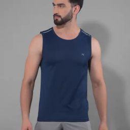 Force NXT Blue Regular Fit Gym Vest-image-53