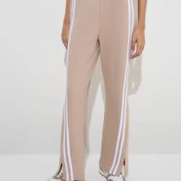 Studiofit by Westside Beige Striped High-Rise Cotton-Blend Track Pants-image-22