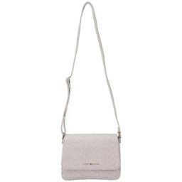 Tommy Hilfiger Smooth Taupe & White Greige Logo PU Sling Handbag-31