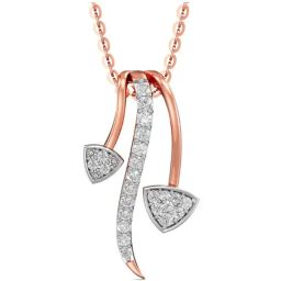Joyalukkas 18k Rose Gold & Diamond Sword-shaped Chain Pendant for Women-image-29