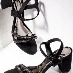 Inc.5 Women's Black Ankle Strap Sandals-65