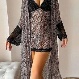 LULU & SKY Animal Printed Baby Doll Night dress-image-16