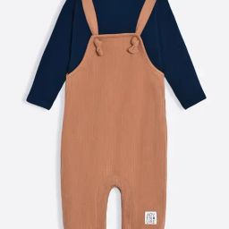 MiArcus Unisex Navy & Brown Solid Full Sleeves T-Shirt with Dungaree-image-54