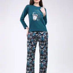 Monte Carlo Green Cotton Regular Printed Sleepwear & Ropes-picture-14
