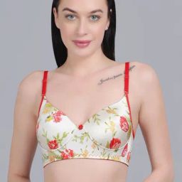 mod & shy Cream Printed T-Shirt Bra-picture-11