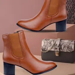 Bxxy Women Casual Block-Heeled Winter Boots-image-55