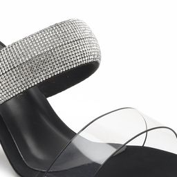 Bruno Manetti Embellished Suede Open Toe Block Heels image 3