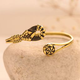 Voylla Gold-Plated Oxidised Cuff Bracelet-image-38