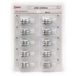 IDEC UP Series LED Small Indicator Round Flat Type and 9 mm Dia, Q12F5CXXHR12E (Set of 10)-picture-2