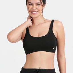 Envie Black Full Coverage Lightly Padded Sports Bra-image-10